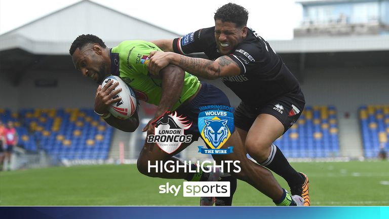 Rugby League - Betfred Super League Round 21 - London Broncos v Warrington Wolves - Cherry Red Records Stadium, Kingston, England - Rodrick Tai of Warrington Wolves scores a try